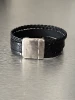 Bracelet Cuir Noir 20 mm